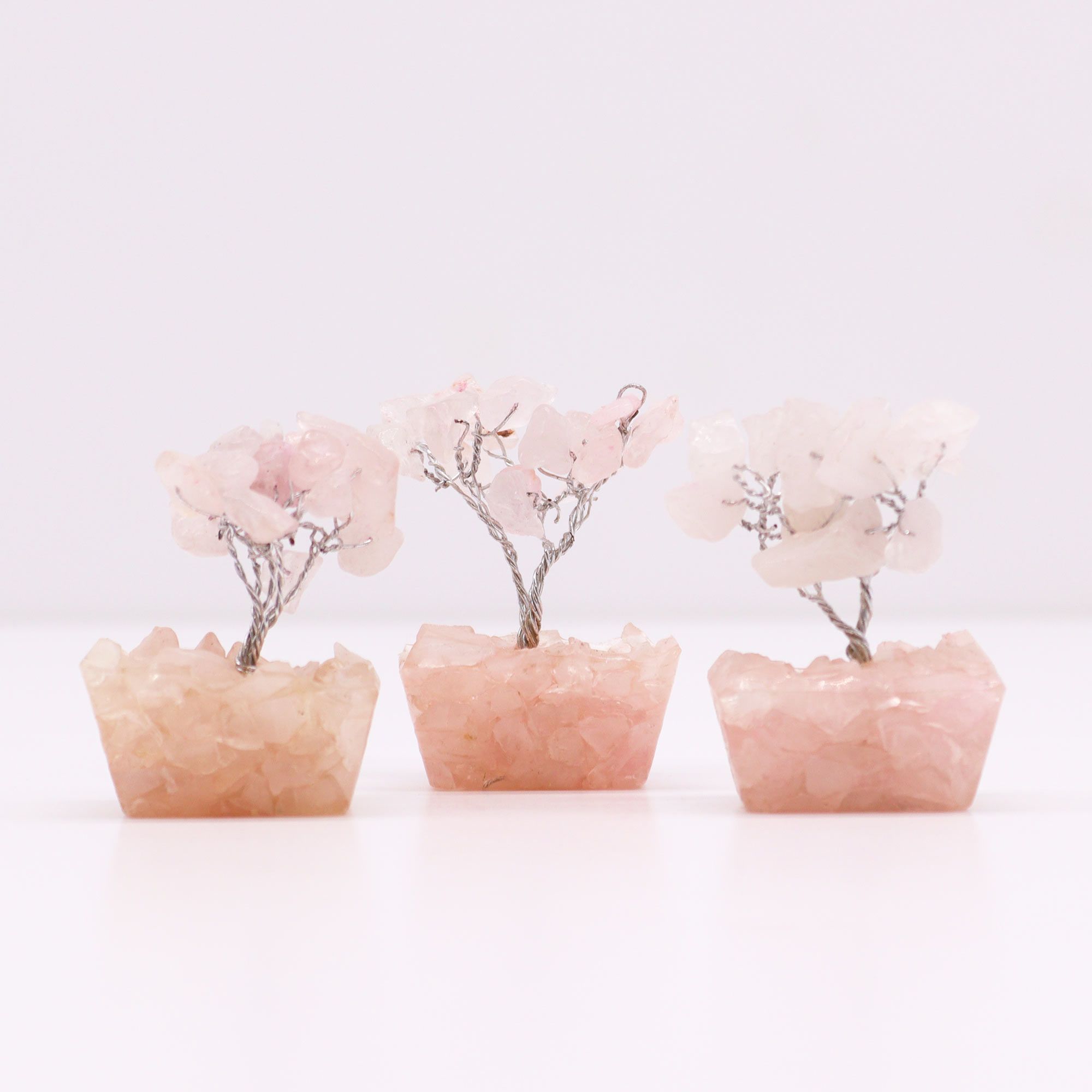 Rose Quartz Mini Gemstone Tree – 15 Stones - Image 3