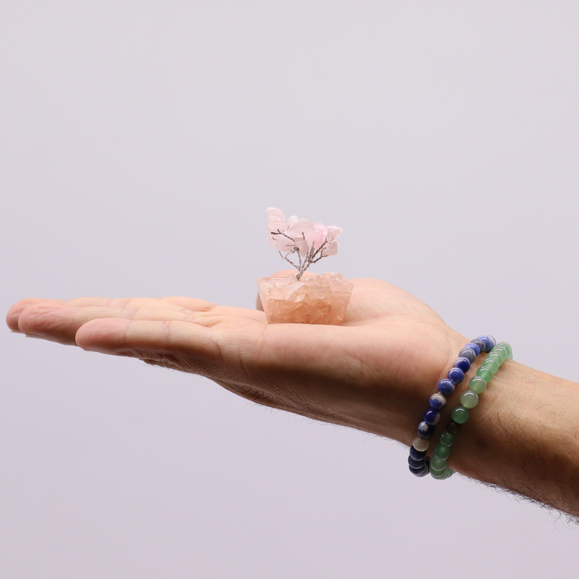 Rose Quartz Mini Gemstone Tree – 15 Stones - Image 2