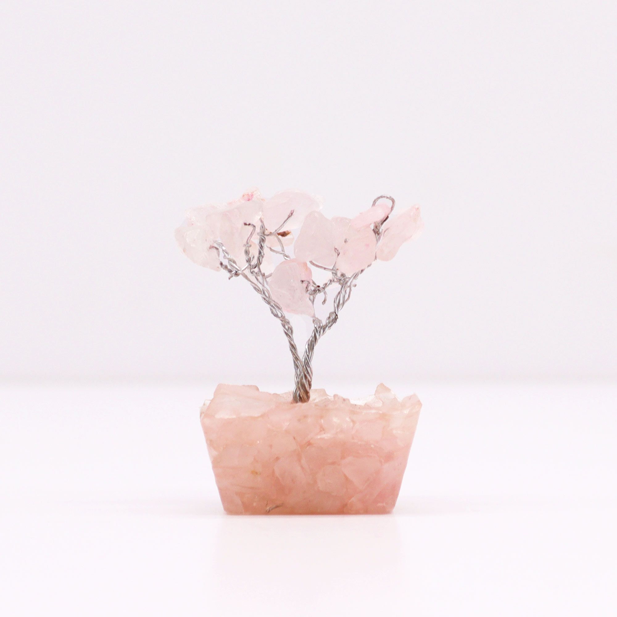 Rose Quartz Mini Gemstone Tree – 15 Stones