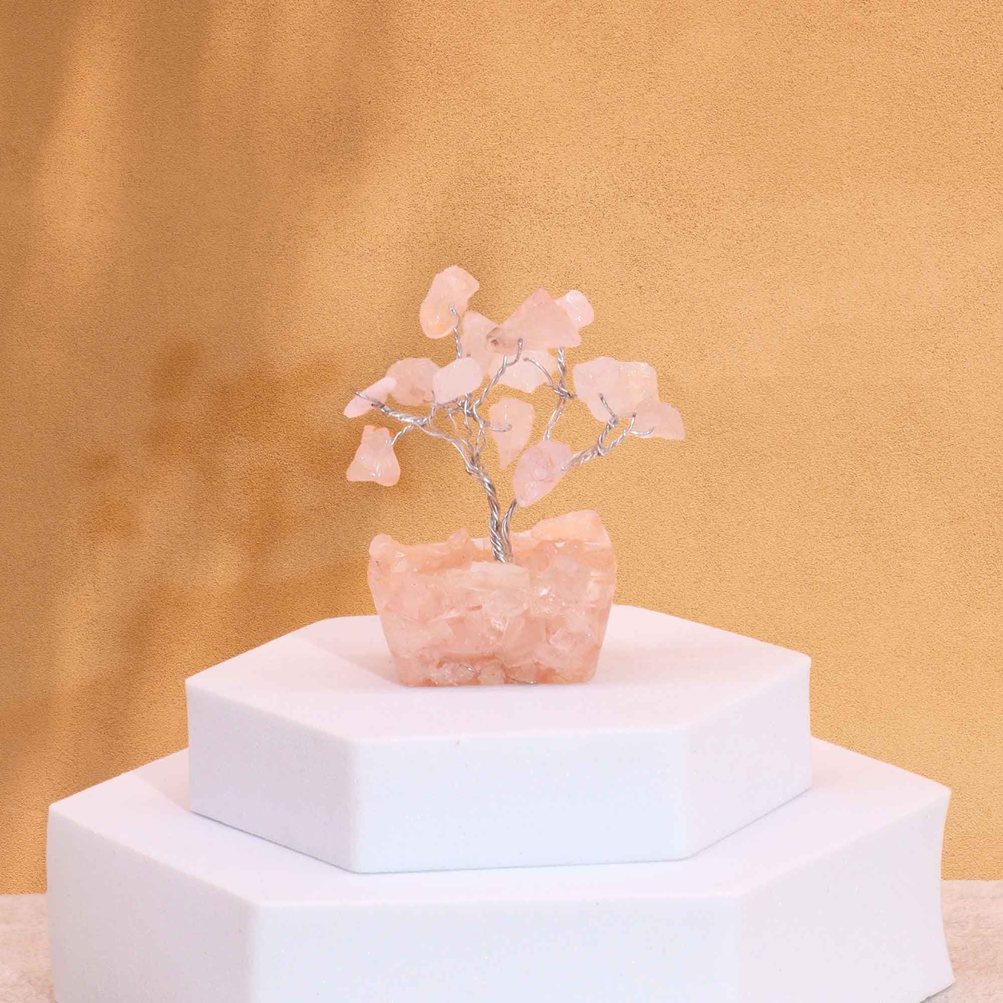 Rose Quartz Mini Gemstone Tree – 15 Stones - Image 5