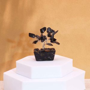 Black Agate Mini Gemstone Tree – 15 Stones