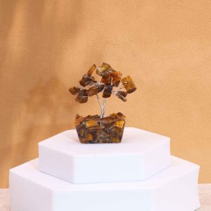 Tiger’s Eye Mini Gemstone Tree – 15 Stones