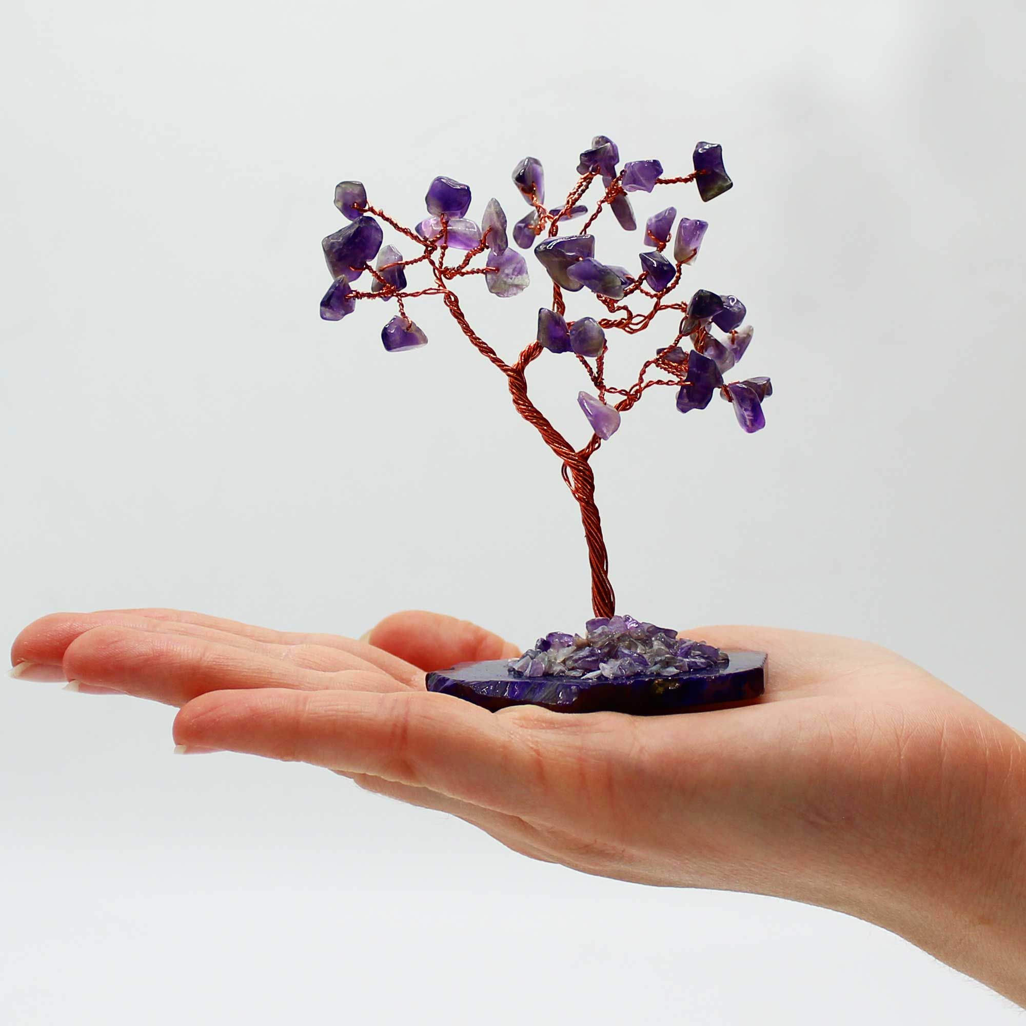 Amethyst Gemstone Tree on Agate Base – 35 Stones - Image 2